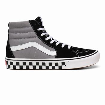 Vans Tape Mix ComfyCush Sk8-Hi - Miesten Korkeavartiset tennarit - Mustat/Harmaat